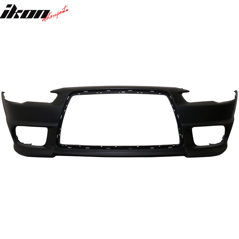 Fits 08-15 Mitsubishi Lancer EVO Style Front Bumper Cover + Grille Fog Covers