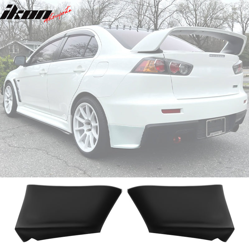 Fits 08-15 Mitsubishi Lancer Evolution EVO Style Rear Bumper Lip Spats ...