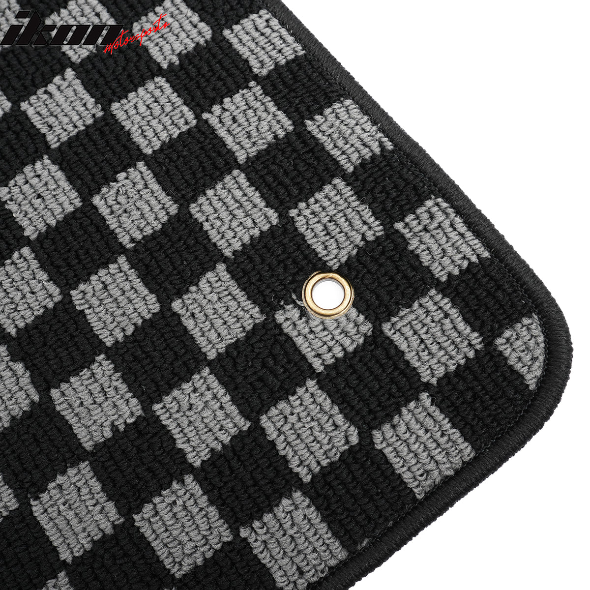 For 08-16 Chevrolet Cruze Floor Mats Non-Slip Carpets Checkered Black Gray Plaid