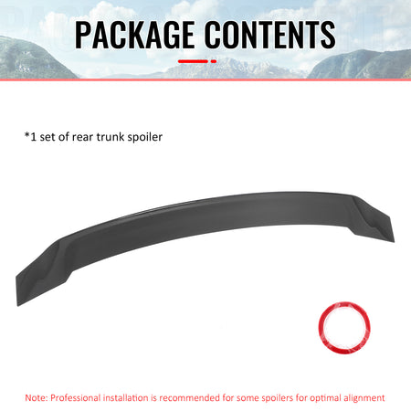 Fits 08-17 Mitsubishi Lancer EVO X 10 R Style Gloss Black Rear Trunk Spoiler ABS