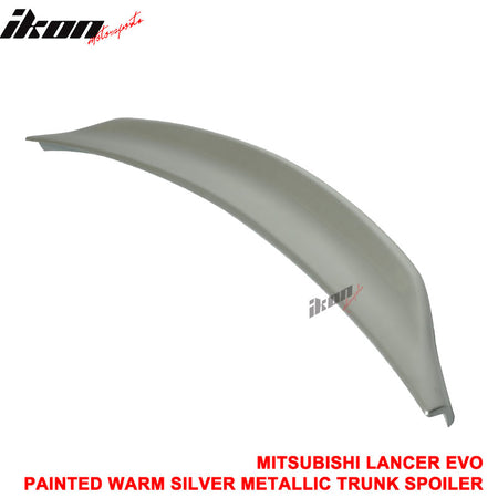 Fits 08-17 Mitsubishi Lancer Sedan RS Style Trunk Spoiler Painted #A17 Silver