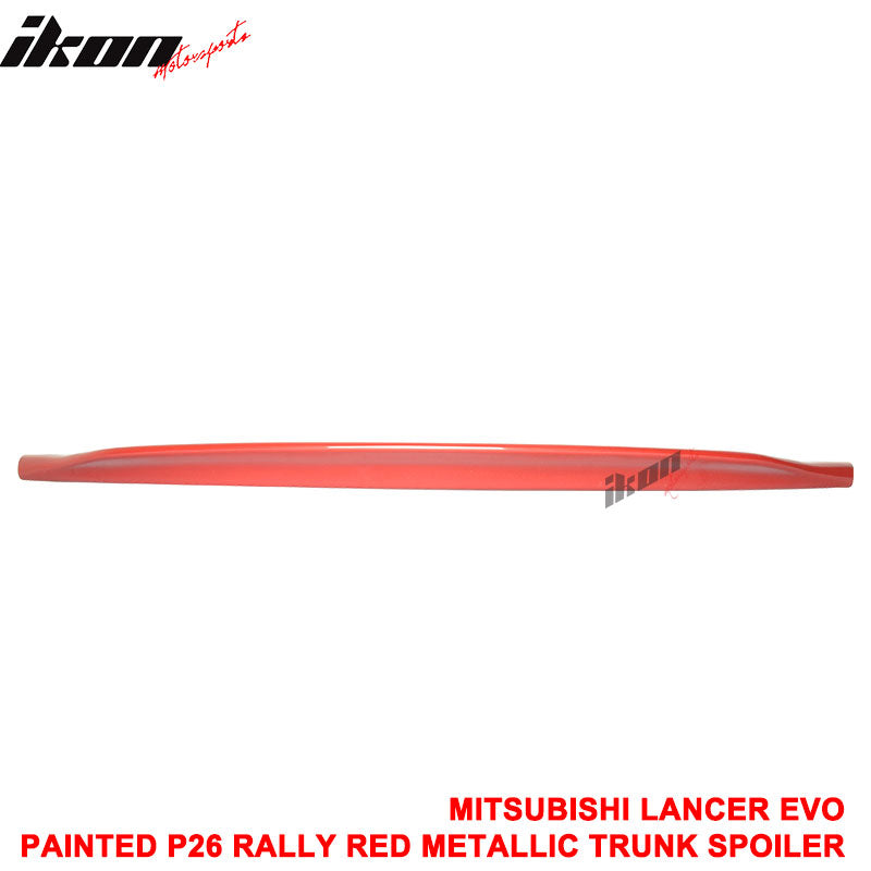 Fits 08-17 Mitsubishi Lancer Sedan RS Style Rear Trunk Spoiler Painted #P26 Red