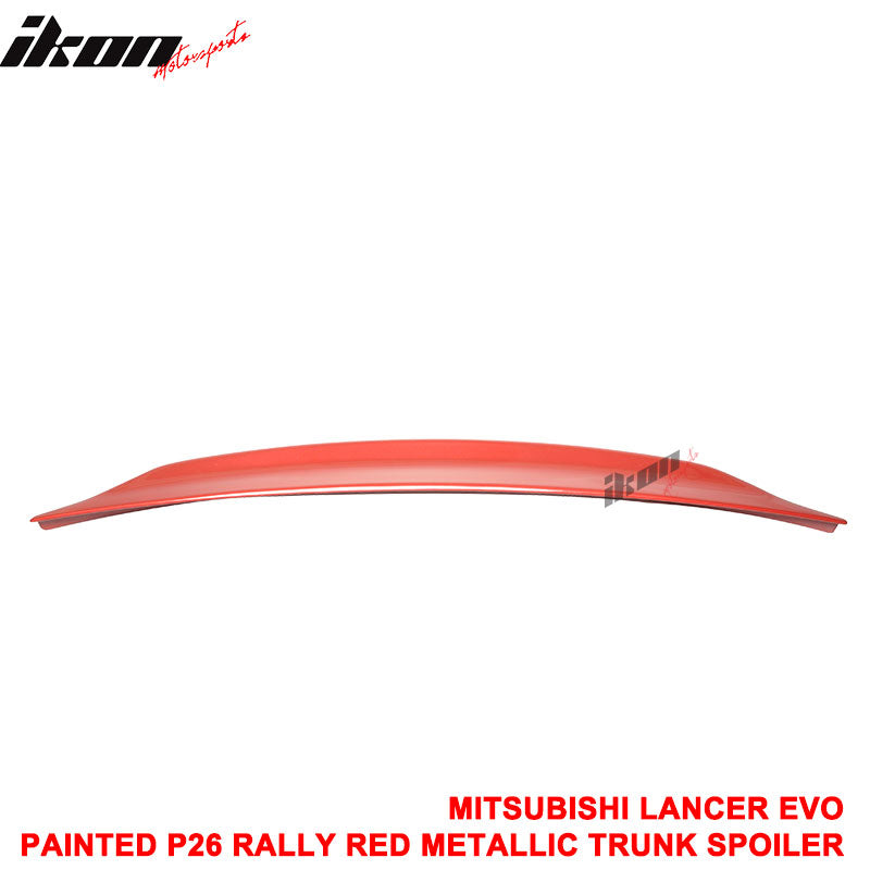 Fits 08-17 Mitsubishi Lancer Sedan RS Style Rear Trunk Spoiler Painted #P26 Red