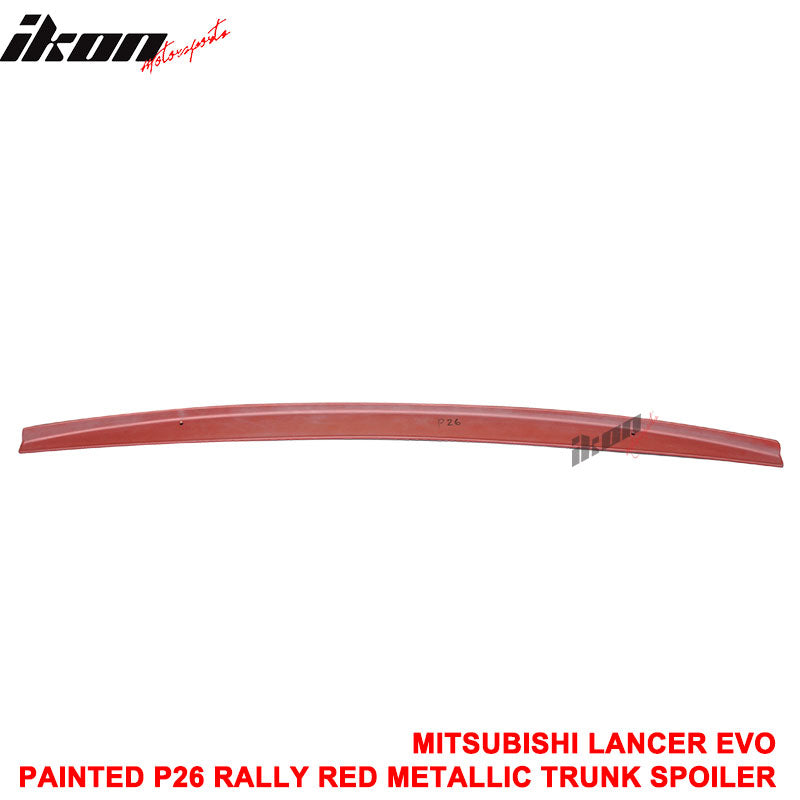 Fits 08-17 Mitsubishi Lancer Sedan RS Style Rear Trunk Spoiler Painted #P26 Red