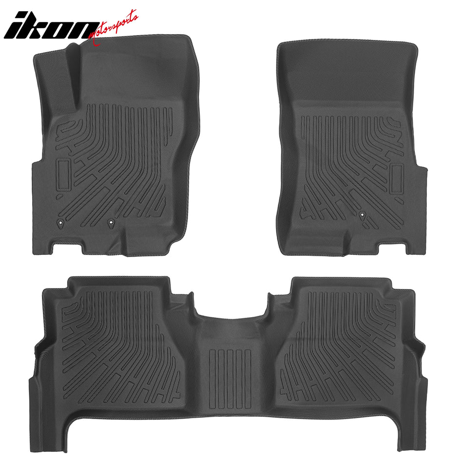 2008-2021 Nissan Frontier Crew Cab Anti-Slip Floor Mats All Weather Carpets TPE