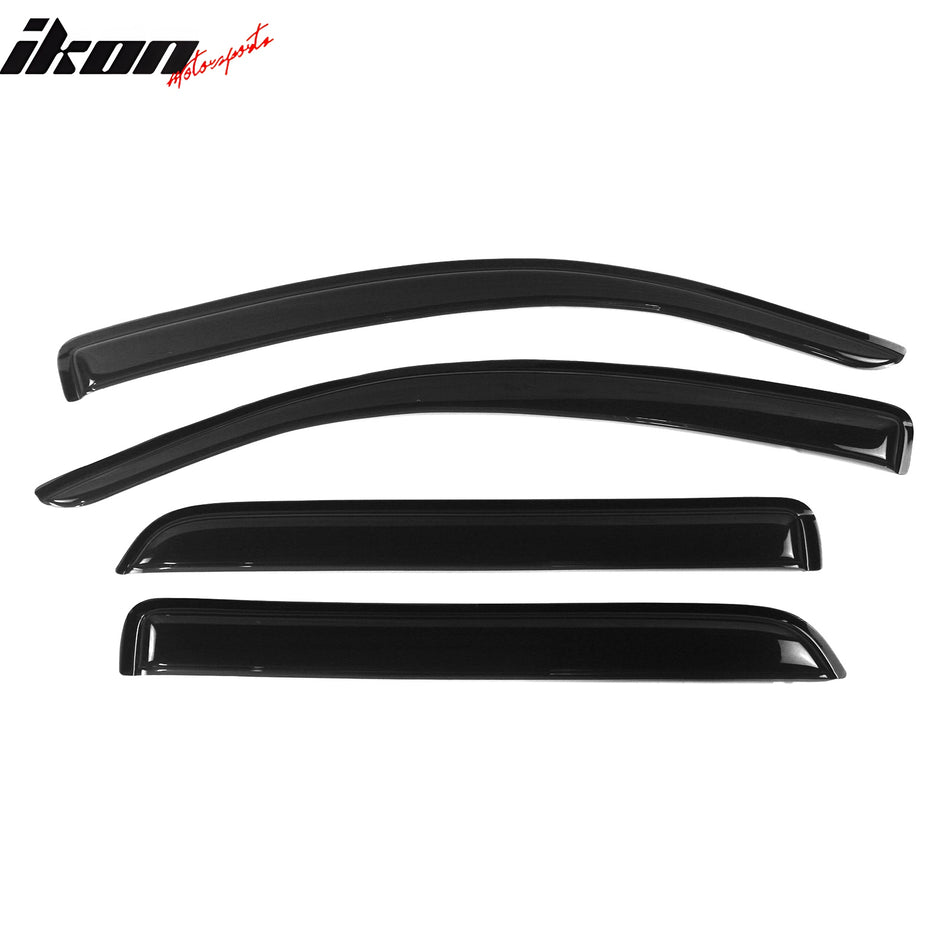 2008-2022 Toyota Sequoia Tape On Smoke Tinted Window Visors Acrylic