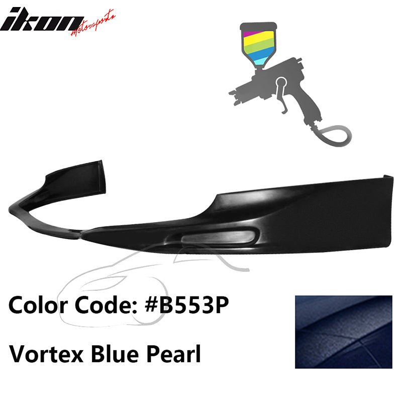 2009 - 2010 Acura TSX CU1 JDM Style Front Bumper Lip PU PaintedPainted B553P Vortex Blue PearlIkon Motorsports
