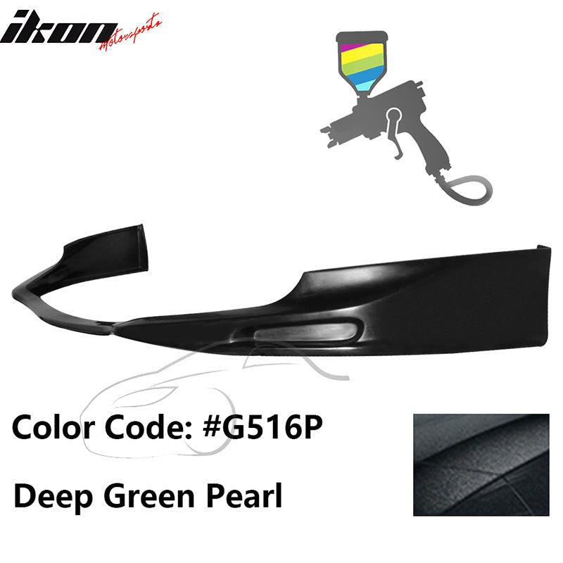 2009 - 2010 Acura TSX CU1 JDM Style Front Bumper Lip PU PaintedPainted G516P Deep Green PearlIkon Motorsports
