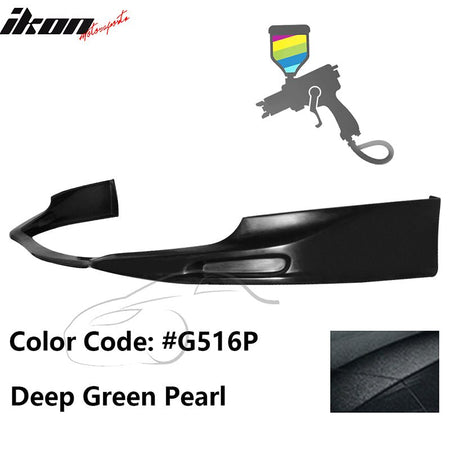 2009 - 2010 Acura TSX CU1 JDM Style Front Bumper Lip PU PaintedPainted G516P Deep Green PearlIkon Motorsports