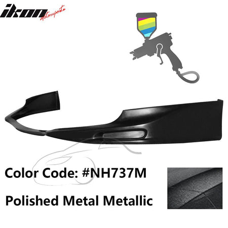 2009 - 2010 Acura TSX CU1 JDM Style Front Bumper Lip PU PaintedPainted NH737M Polished Metal MetallicIkon Motorsports