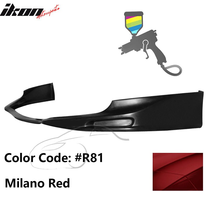 2009 - 2010 Acura TSX CU1 JDM Style Front Bumper Lip PU PaintedPainted R81 Milano RedIkon Motorsports