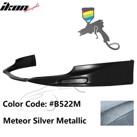 2009 - 2010 Acura TSX CU1 JDM Style Front Bumper Lip PU PaintedPainted B522M Meteor Silver MetallicIkon Motorsports