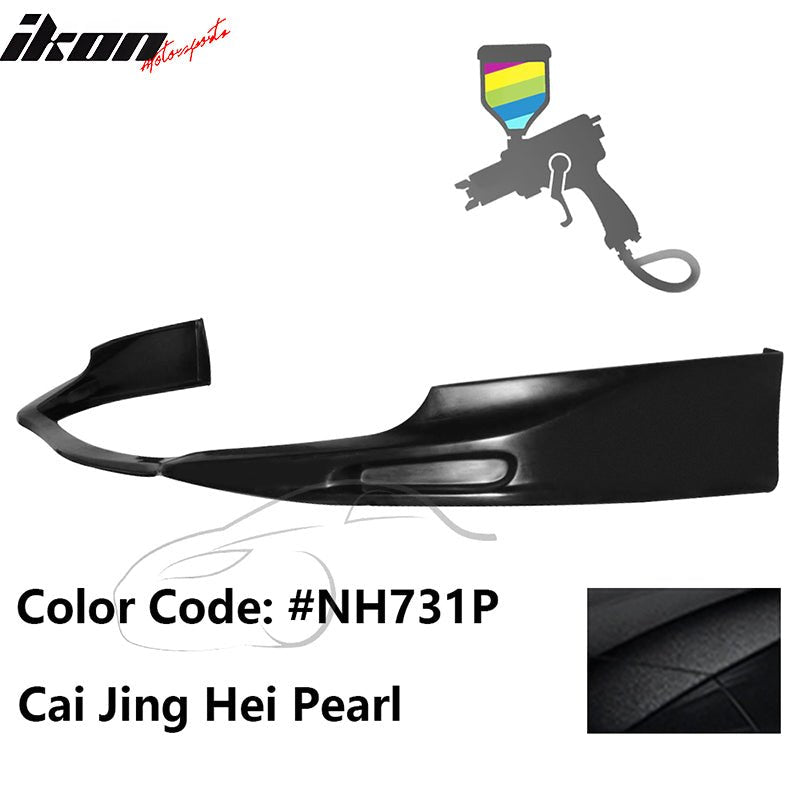 2009 - 2010 Acura TSX CU1 JDM Style Front Bumper Lip PU PaintedPainted NH731P Cai Jing Hei PearlIkon Motorsports