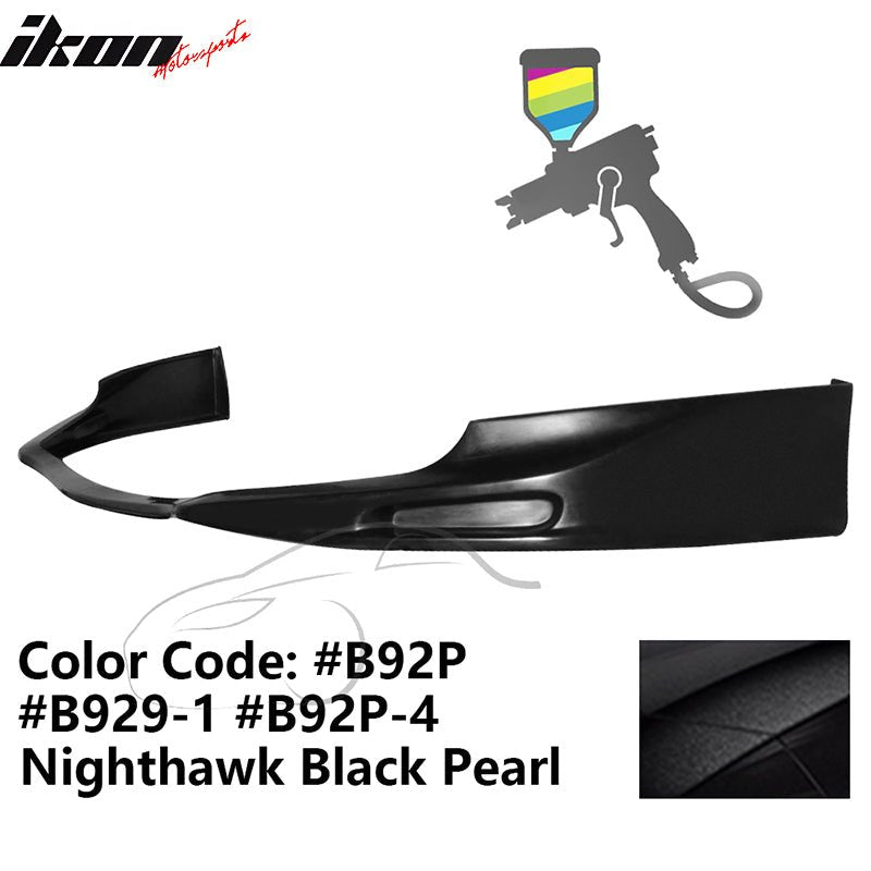 2009 - 2010 Acura TSX CU1 JDM Style Front Bumper Lip PU PaintedPainted B929 - 1, B92P Nighthawk Black PearlIkon Motorsports