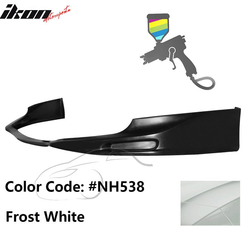 2009 - 2010 Acura TSX CU1 JDM Style Front Bumper Lip PU PaintedPainted NH538 Frost WhiteIkon Motorsports