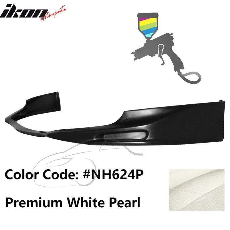 2009 - 2010 Acura TSX CU1 JDM Style Front Bumper Lip PU PaintedPainted NH624P Premium White PearlIkon Motorsports