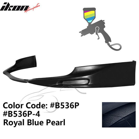 2009 - 2010 Acura TSX CU1 JDM Style Front Bumper Lip PU PaintedPainted B536P, B536P - 4 Royal Blue PearlIkon Motorsports