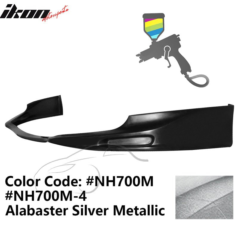 2009 - 2010 Acura TSX CU1 JDM Style Front Bumper Lip PU PaintedPainted NH700M Alabaster Silver MetallicIkon Motorsports