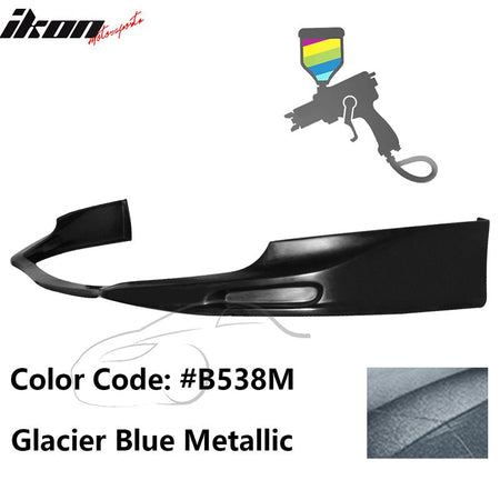 2009 - 2010 Acura TSX CU1 JDM Style Front Bumper Lip PU PaintedPainted B538M Glacier Blue MetallicIkon Motorsports