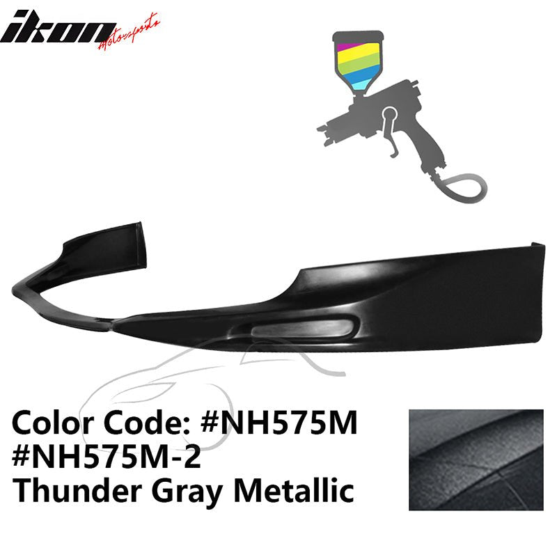 2009 - 2010 Acura TSX CU1 JDM Style Front Bumper Lip PU PaintedPainted NH575M, NH575M - 2 Thunder Gray MetallicIkon Motorsports