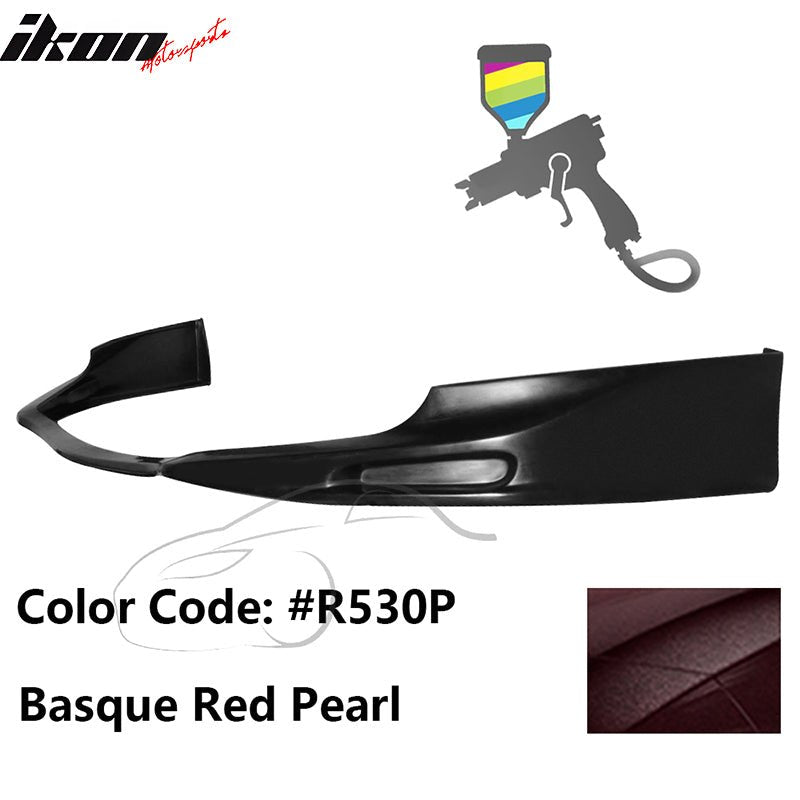 2009 - 2010 Acura TSX CU1 JDM Style Front Bumper Lip PU PaintedPainted R530P Basque Red PearlIkon Motorsports