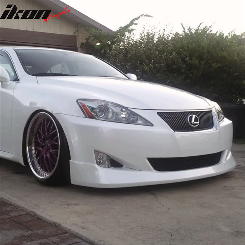 Fits 09-10 Lexus IS250 IS350 Sedan V Style Front Bumper Lip Spoiler PU Splitter