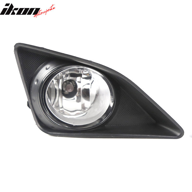 Fits 09-10 Toyota Corolla Clear Silver Bezel Fog Light Left Right