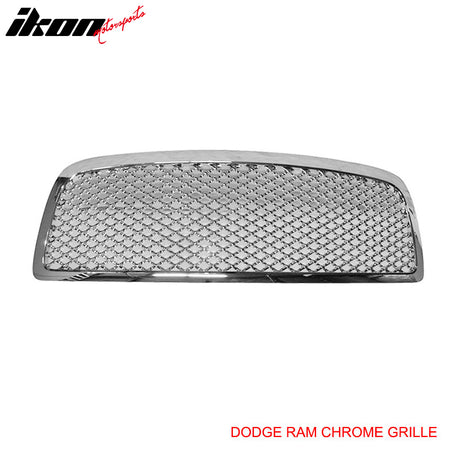 Fits 09-11 Dodge Ram Front Hood Grille Z Mesh Style ABS Chrome Plated Mesh