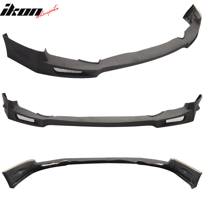 IKON MOTORSPORTS Front Bumper Lip Compatible with 2009-2011 Honda Civic, Unpainted PU Spoiler Splitter