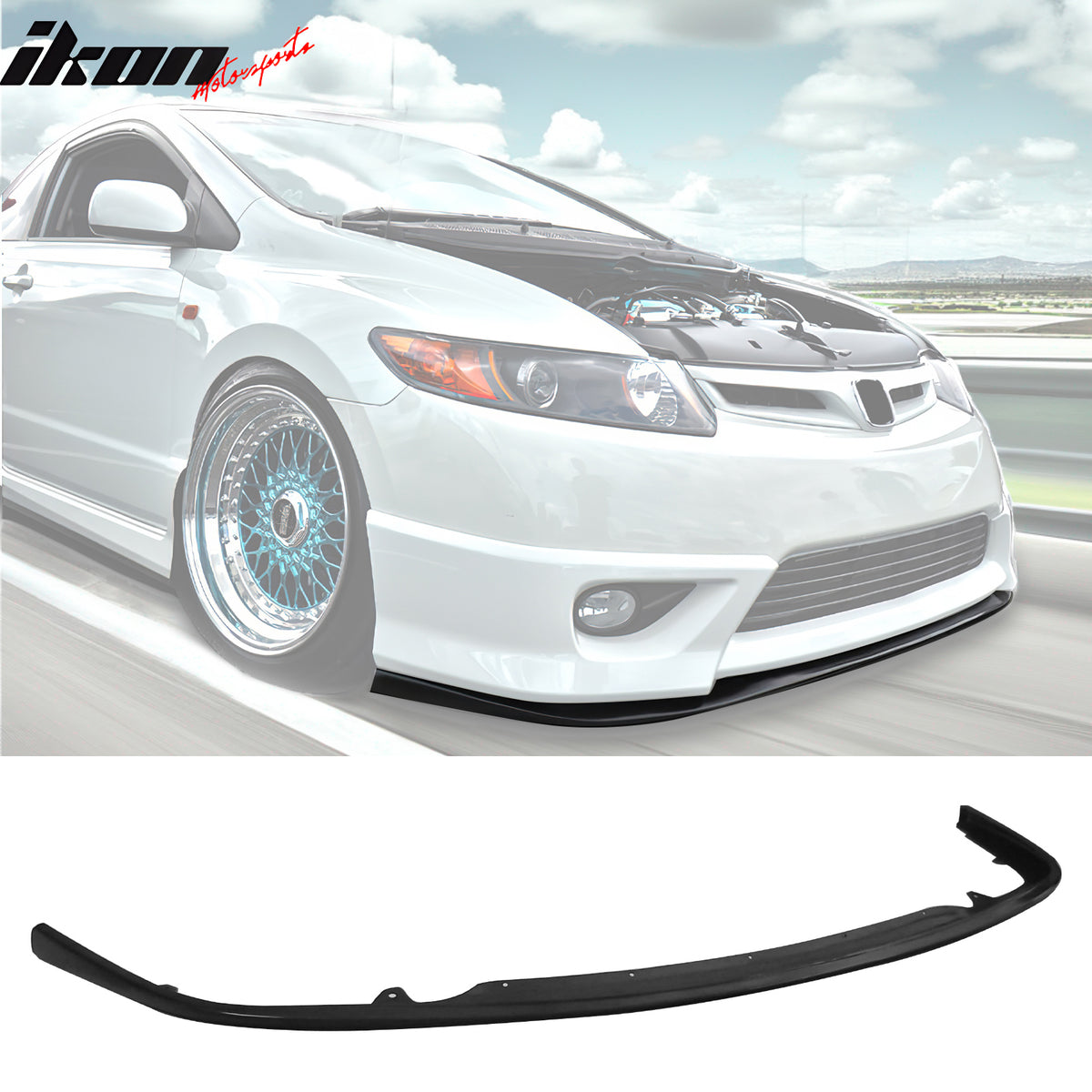 IKON MOTORSPORTS Front Bumper Lip, Compatible with 2006-2011 Honda ...