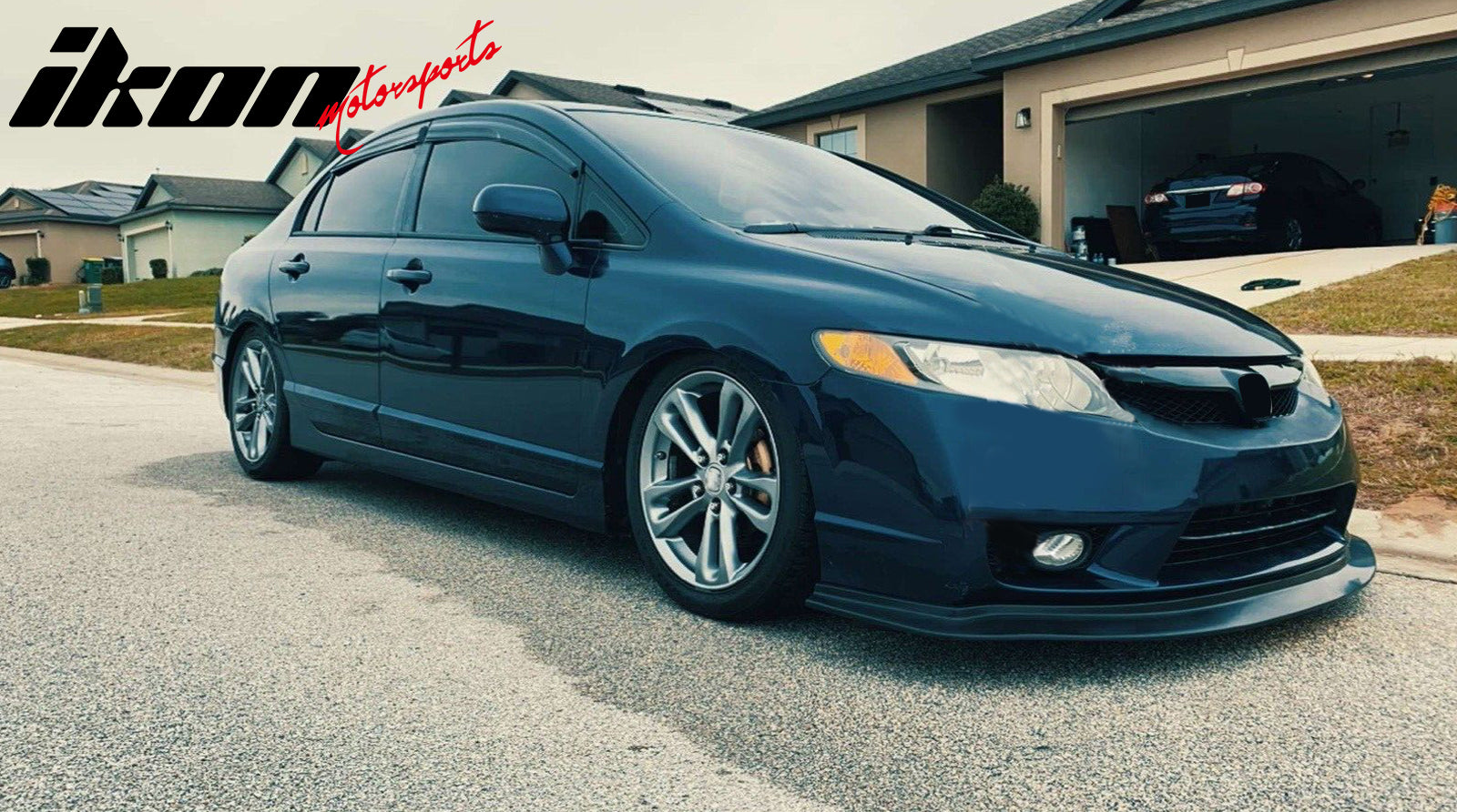 Fits 09-11 Honda Civic FA5 Ikon Aero DP Front Lip Bumper Splitter