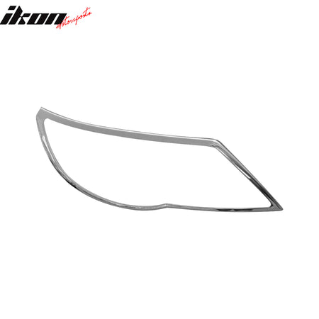 Fits 09-11 VW Tiguan Chrome Head Light Bezel Frame Left Right Covers 2PCS ABS