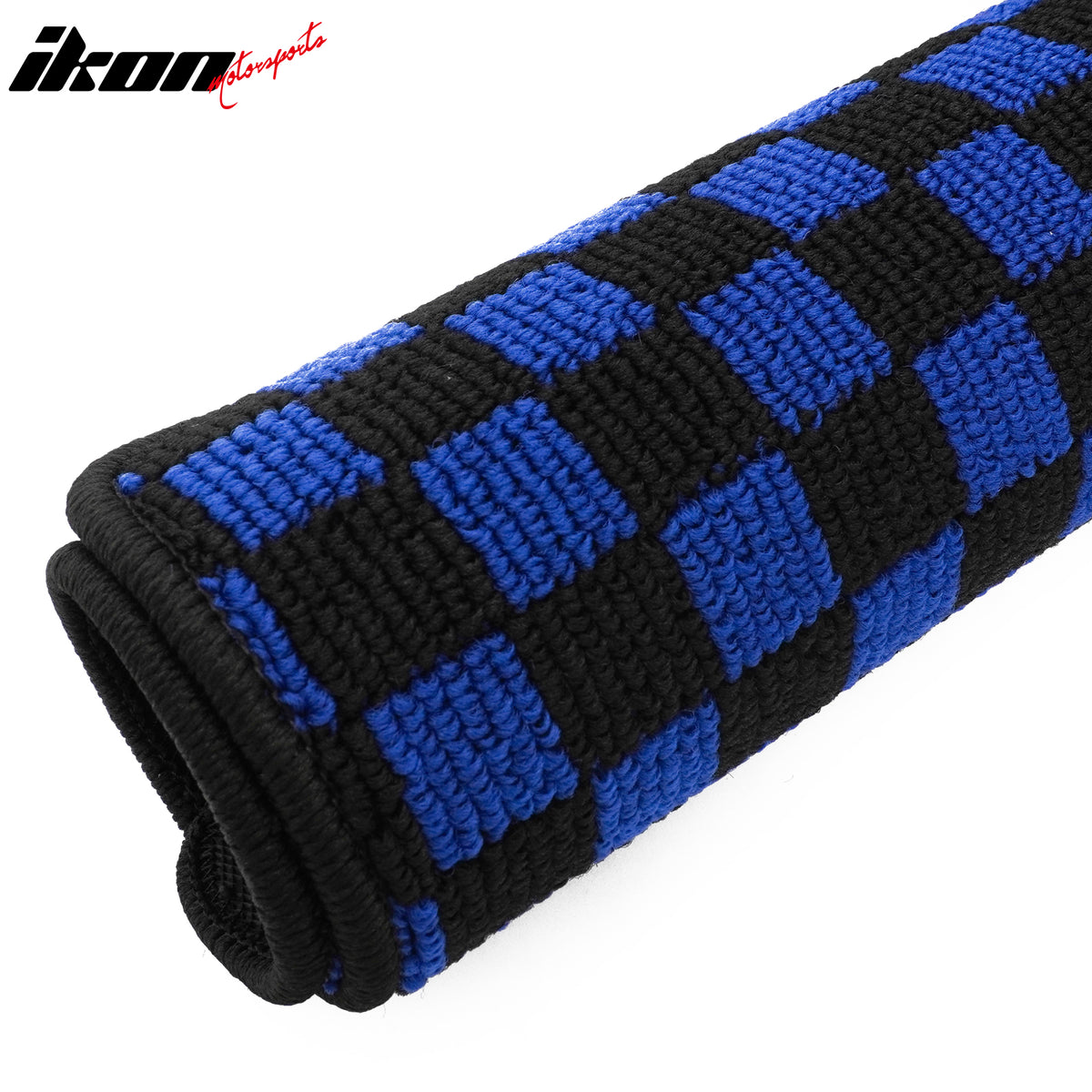 Fits 09-13 Honda Fit Car Anti-slip Floor Mats Checkered Carpets Black Blue Plaid