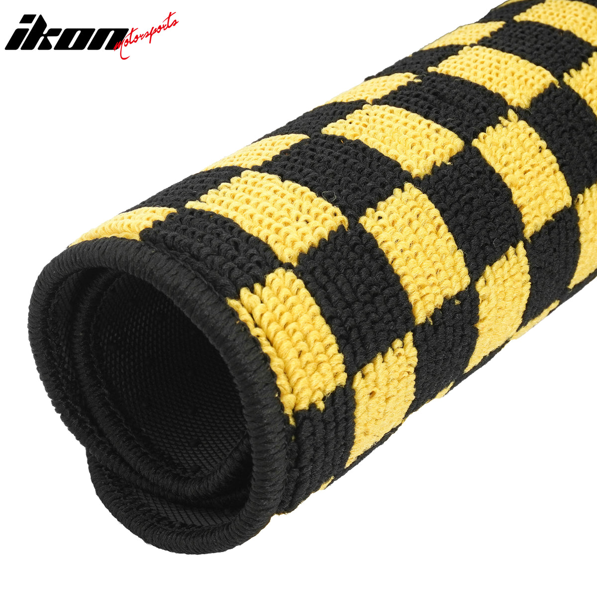 Fits 09-13 Honda Fit Anti-slip Floor Mats Checkered Carpets Black Yellow Plaid