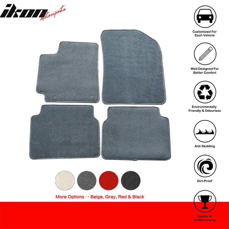 Floor Mat for Toyota Corolla 2009-2013 Gray Carpet 4PC Nylon