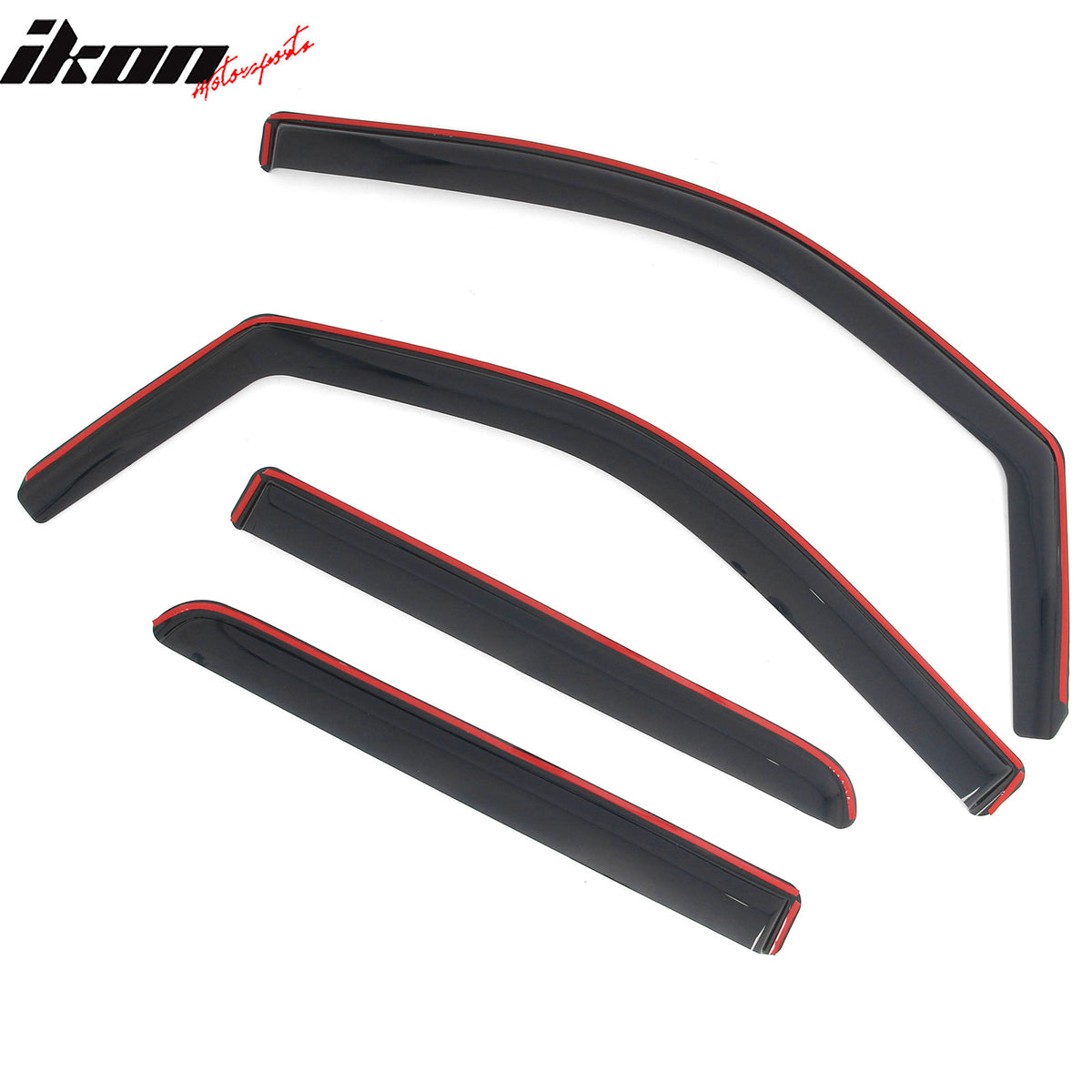 Fits 09-14 Ford F-150 Crew Cab In-Channel Window Visors Rain Guards Deflectors