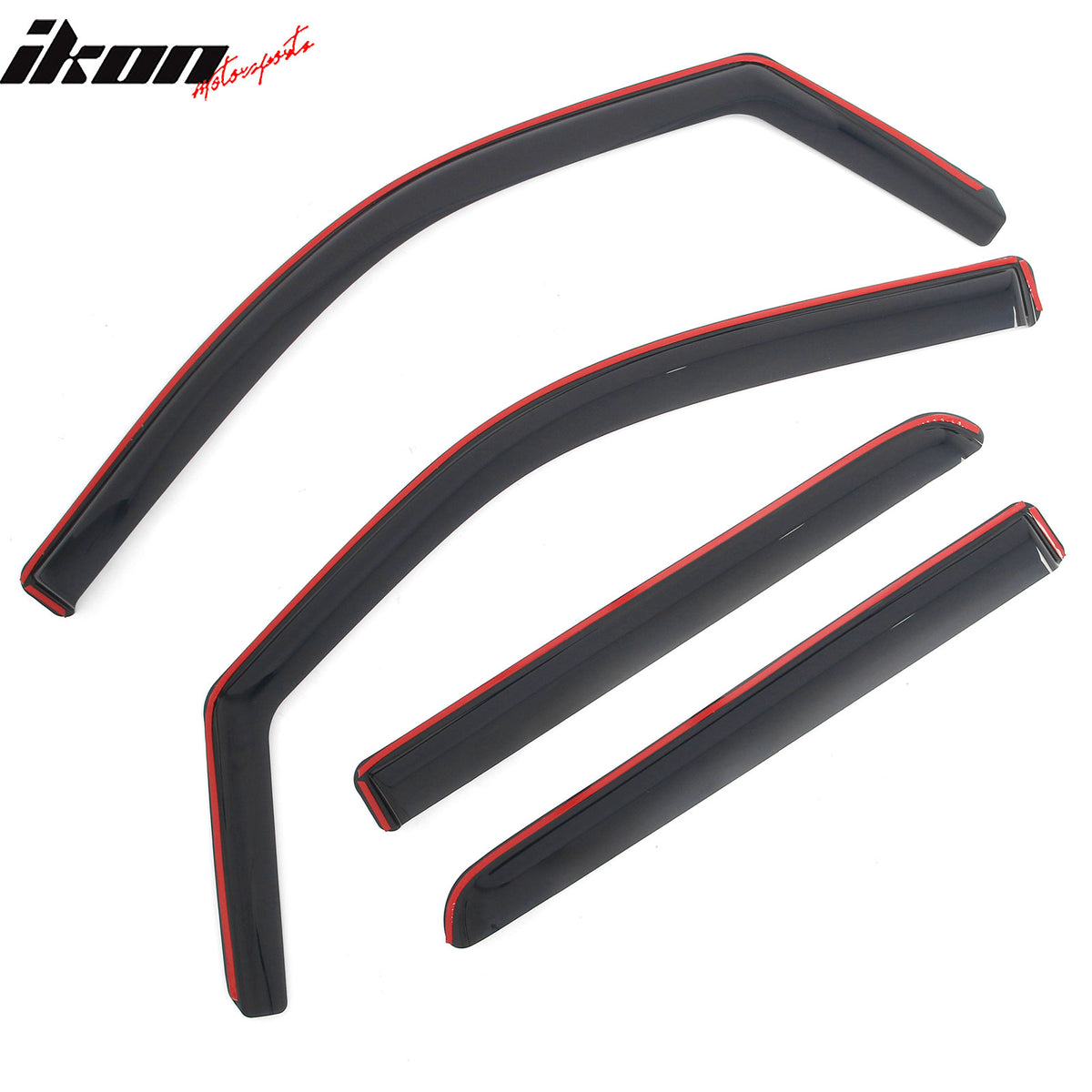 Fits 09-14 Ford F-150 Crew Cab In-Channel Window Visors Rain Guards Deflectors