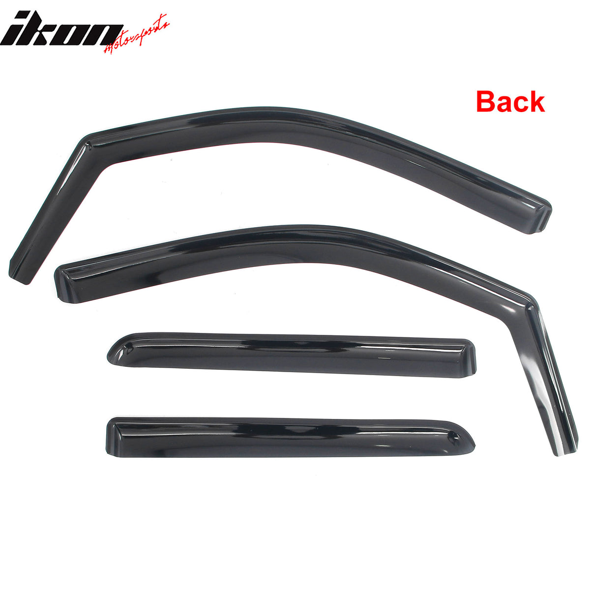 Fits 09-14 Ford F-150 Crew Cab In-Channel Window Visors Rain Guards Deflectors