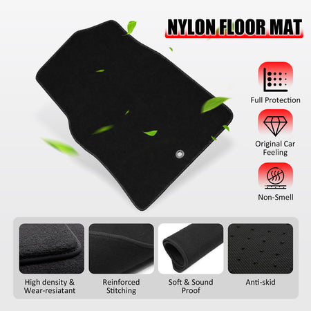 Fits 09-14 Acura TL 4PCS Front Rear Left Right Floor Mats Carpets Nylon Black
