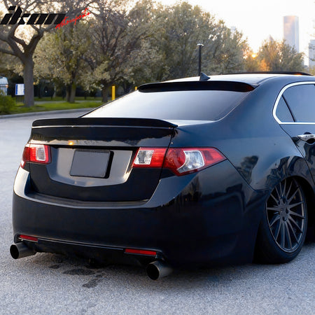 Fits 09-14 Acura TSX Sedan Gloss Black Roof Spoiler Wing Rear Window Shade ABS