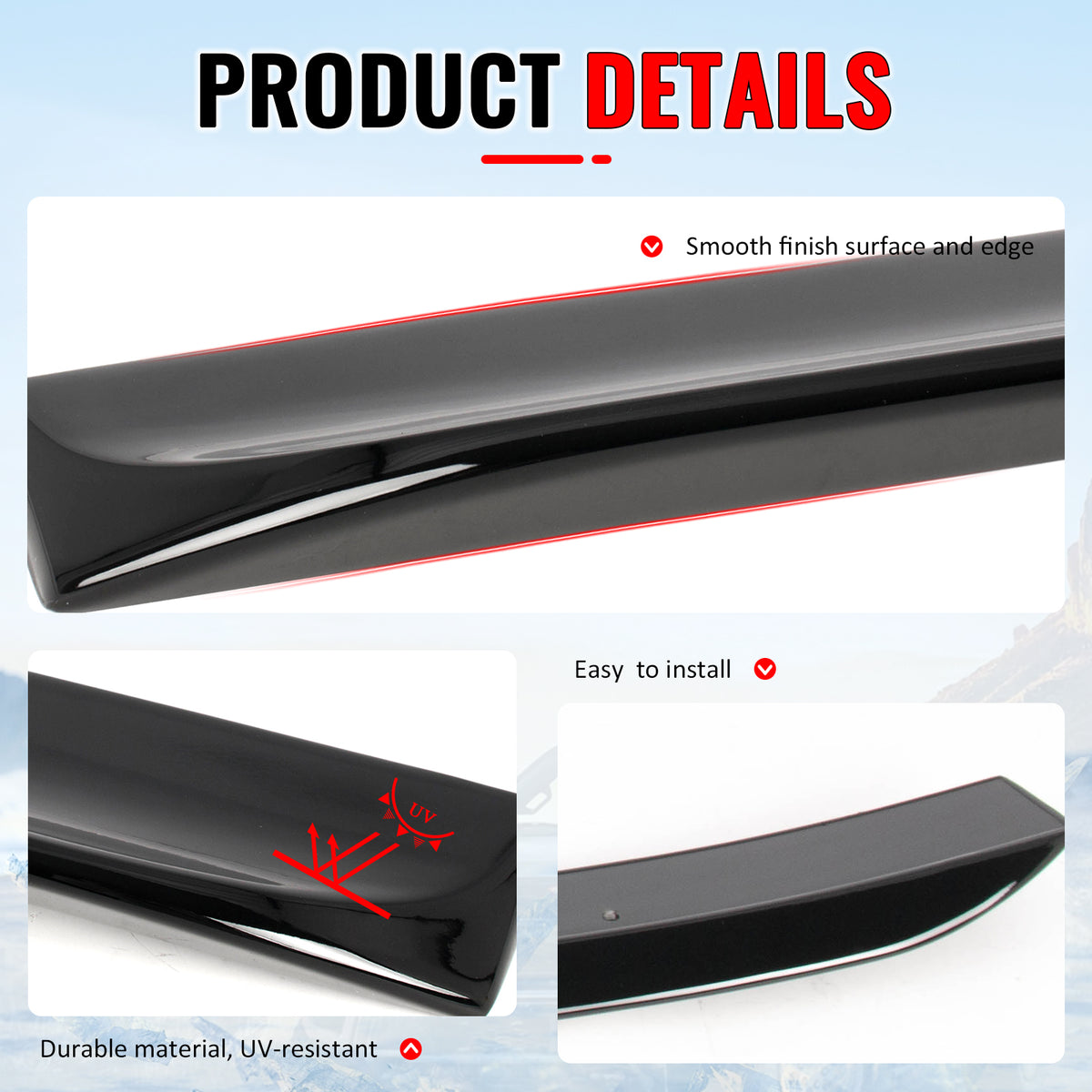 Fits 09-14 Acura TSX Sedan Gloss Black Roof Spoiler Wing Rear Window Shade ABS