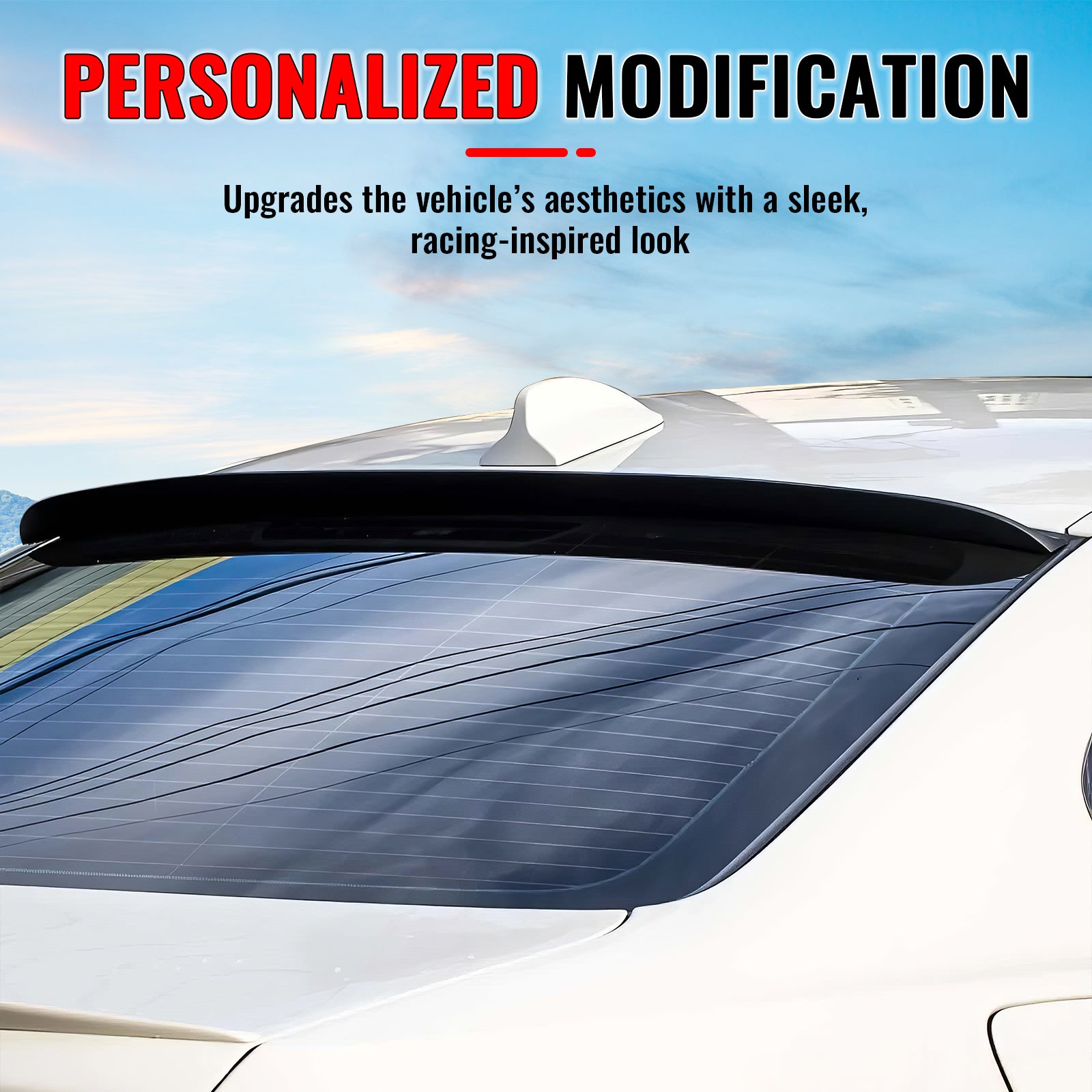 Fits 09-14 Acura TSX Sedan Gloss Black Roof Spoiler Wing Rear Window Shade ABS