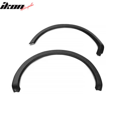 IKON MOTORSPORTS Fender Flares Compatible with 2009-2014 Ford F-150, OE Style Injection Molded PP Black Wheel Flare Cover Protector Set, 4 Pcs, Front & Rear