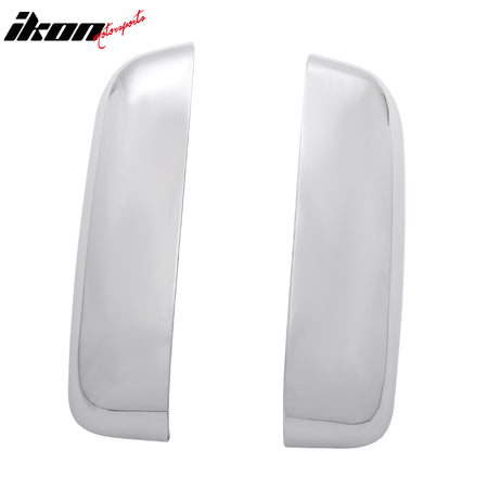 Fits 09-14 Ford F-150 Rear View Side Mirror Covers Upper Caps Chrome ABS Pair