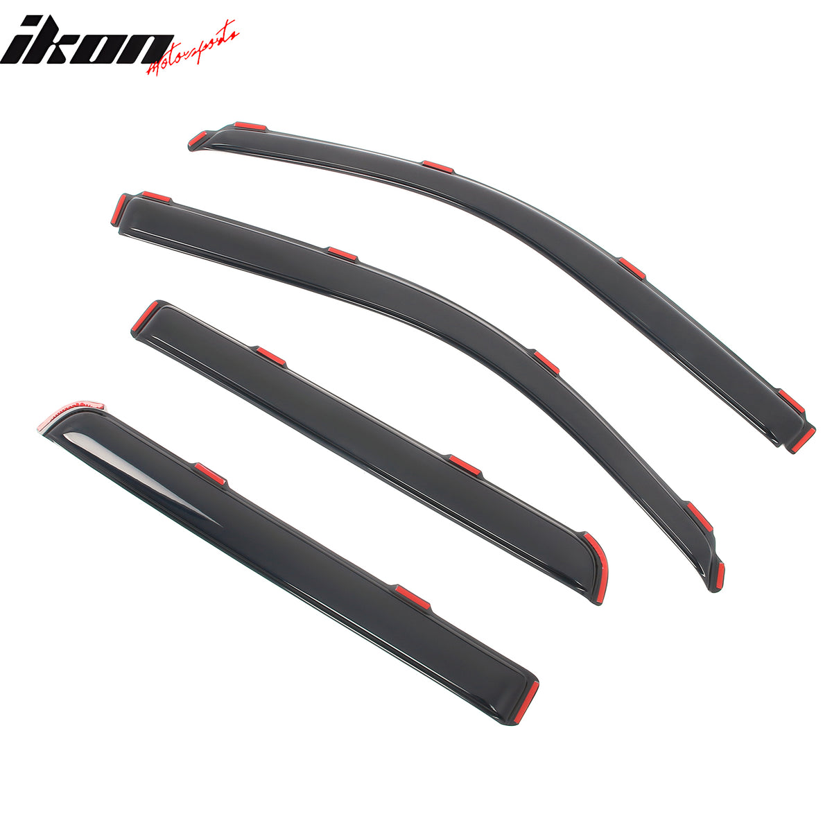 Fits 09-14 Ford F-150 Crew Cab In-Channel Window Visors Acrylic Rain Deflectors