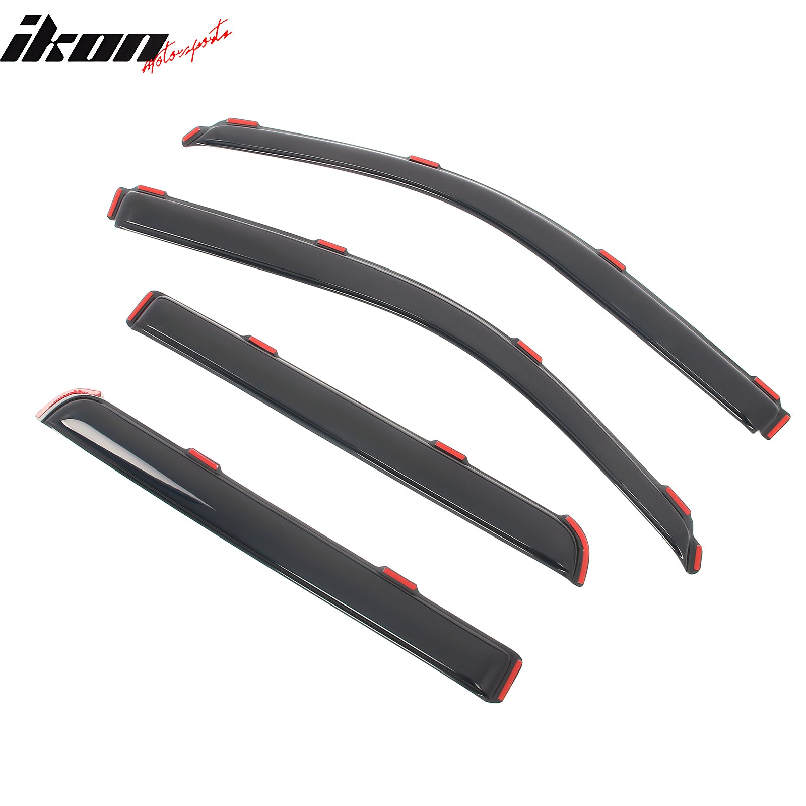 Fits 09-14 Ford F-150 Crew Cab In-Channel Window Visors Acrylic Rain Deflectors