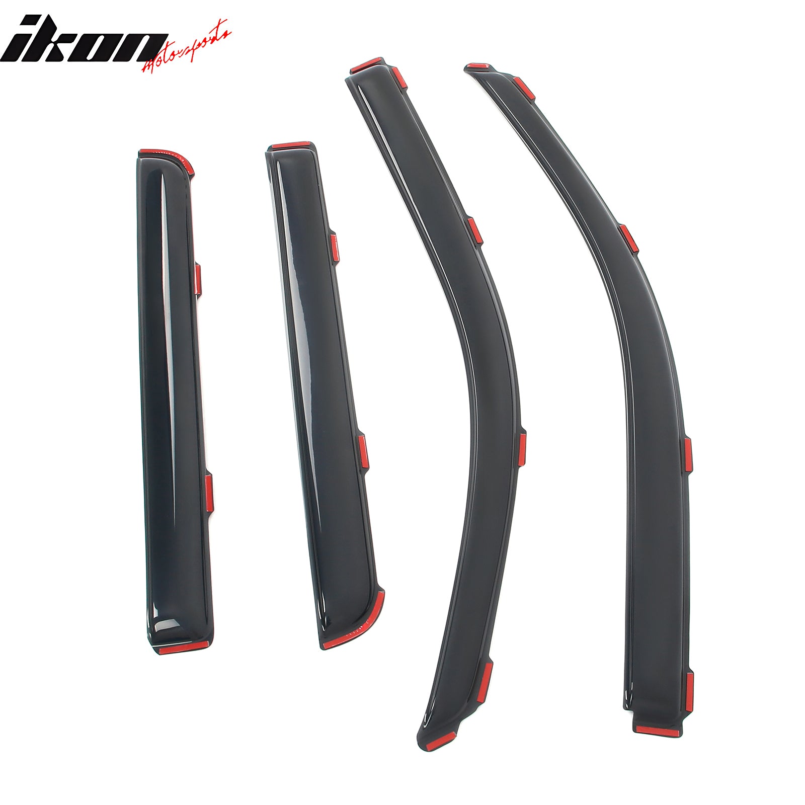 Fits 09-14 Ford F-150 Crew Cab In-Channel Window Visors Acrylic Rain Deflectors