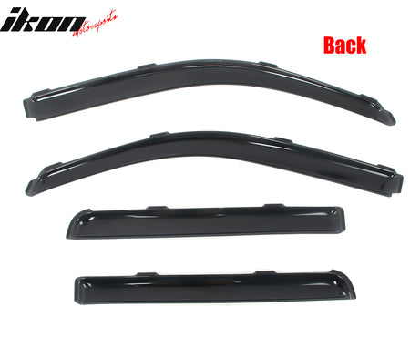 Fits 09-14 Ford F-150 Crew Cab In-Channel Window Visors Acrylic Rain Deflectors
