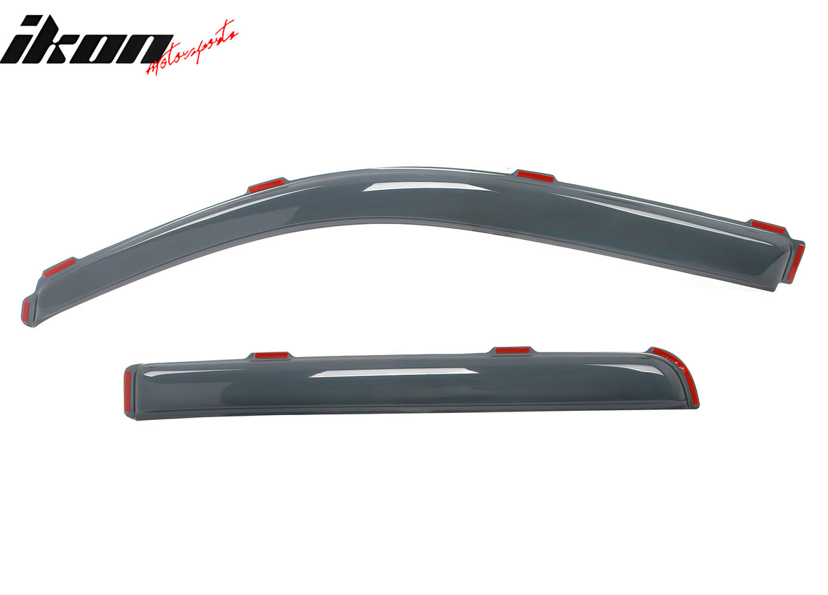 Fits 09-14 Ford F-150 Crew Cab In-Channel Window Visors Acrylic Rain Deflectors