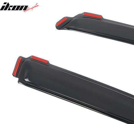 Fits 09-14 Ford F-150 Crew Cab In-Channel Window Visors Acrylic Rain Deflectors